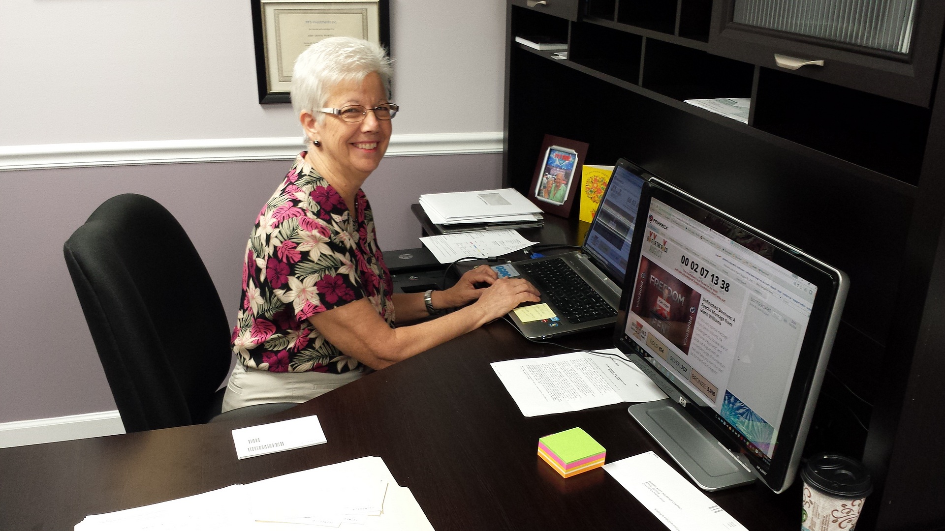 Carol Wurzell at work